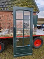 Hardhouten buitendeur, Gebruikt, Ophalen of Verzenden, 200 tot 215 cm, Glas