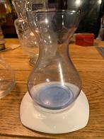Leerdam? Hyacintvaasje, doir en door blauw 15 cm , Vintage, Ophalen of Verzenden