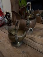 Antieke Brons/Koperen Kolenkit Set, Ophalen of Verzenden, Brons
