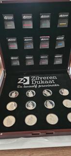 Zilveren DUKATEN 12 provincies ll in luxe Houten kist, Ophalen of Verzenden, Koningin Beatrix