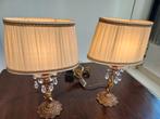 set tafellampen met engeltjes, Huis en Inrichting, Lampen | Tafellampen, Gebruikt, Klassiek, Ophalen of Verzenden, Metaal
