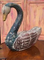 Vintage/Zware/Houtsnijwerk/Hout/Zwaan/Massief, Ophalen of Verzenden