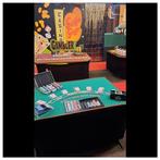 casino tafel oude 4 stuks met alles erop en eraan, Ophalen, Gebruikt