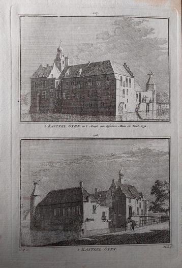 227-228 / Kasteel Oyen in Ampt tusschen Maas en Waal Gravure beschikbaar voor biedingen