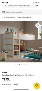 Halfhoogslaper KURA van Ikea. Omkeerbaar., Kinderen en Baby's, Kinderkamer | Stapelbedden en Hoogslapers, Ophalen, Gebruikt, Halfhoogslaper
