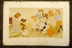 schoolplaat jaren 30 met beren feestje voor kinderkamer, Overige merken, Overige typen, Gebruikt, Ophalen of Verzenden