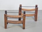 Vintage eiken brutalist houten wijnrek japandi 1960 hout, Huis en Inrichting, Woonaccessoires | Wijnrekken, Gebruikt, 5 tot 15 flessen