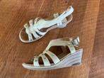 WOLKY sandalen sleehak damesschoenen leer beige 39 ZGAN, Ophalen of Verzenden, Zo goed als nieuw