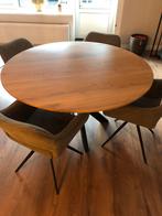 Ronde Eiken eettafel 130cm Table Du Sud, Ophalen, Zo goed als nieuw, Rond, 100 tot 150 cm