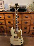 Harley Benton DC-600 VI – SG-stijl elektrische gitaar-green, Ophalen of Verzenden, Zo goed als nieuw, Solid body, Overige merken