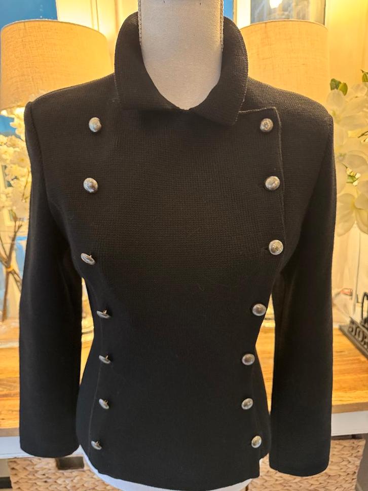 Marc Cain Zwarte, jas/jasje Marc Cain, 38/M/nr3, wol, ZGAN, Kleding | Dames, Jasjes, Kostuums en Pakken, Zo goed als nieuw, Jasje