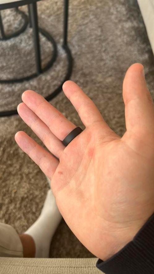 Ringconn Gen2 black matte size 10, Sieraden, Tassen en Uiterlijk, Activity trackers, Zo goed als nieuw, Android, Zwart, Waterdicht