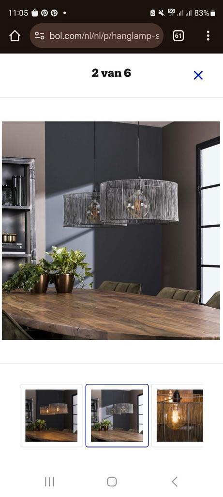 Hanglamp shana metaal t.w.v €149 voor €90,-, Huis en Inrichting, Lampen | Hanglampen, Zo goed als nieuw, 75 cm of meer, Ophalen