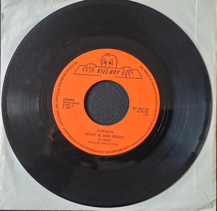 Normaal - Alie / Want Ik Mos Pissen - Single uit 1977, Cd's en Dvd's, Vinyl Singles, Gebruikt, Single, Nederlandstalig, 7 inch