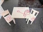 Kindertafel met 2 stoelen Ikea Kritter, Ophalen, Gebruikt, Tafel(s) en Stoel(en)