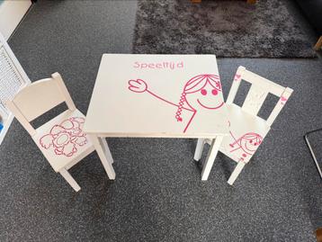 Kindertafel met 2 stoelen Ikea Kritter beschikbaar voor biedingen