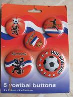 NIEUW verpakking 5x VOETBAL oranje BUTTON buttons rond SPELD, Ophalen of Verzenden, Nieuw, Sport, Button