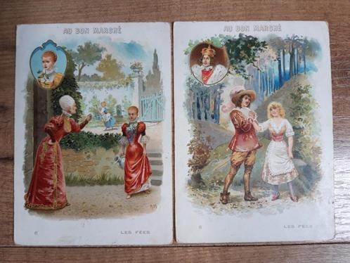 Franse Reclamekaarten - Au Bon Marche - Les Fees  1900, Verzamelen, Ansichtkaarten | Themakaarten, Ongelopen, Voor 1920, Overige thema's