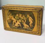 Vintage brocante koekjes blik PAREIN engeltjes goudkleur, Verzamelen, Ophalen of Verzenden, Zo goed als nieuw, Koek(jes)