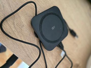 ISY fast wireless charging pad, draadloze oplader 15W beschikbaar voor biedingen