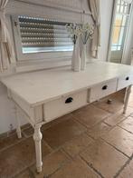 Grote side table vintage brocante Sidetable Wit, Ophalen, Gebruikt, 50 tot 100 cm, Minder dan 100 cm