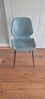 Leren eetkamerstoel stoel blauw, Huis en Inrichting, Stoelen, Ophalen, Zo goed als nieuw, Blauw, Eén