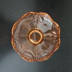 Vintage bonbonnière bruinroze persglas, Ophalen of Verzenden
