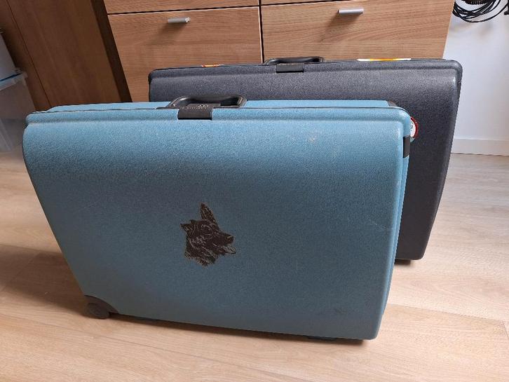 2 grote Koffers, Sieraden, Tassen en Uiterlijk, Koffers, Zo goed als nieuw, Hard kunststof, 70 cm of meer, 55 cm of meer, Slot