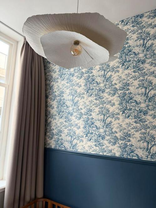Behang Little Greene Stag Toile 1895 blauw toile du jouy, Huis en Inrichting, Stoffering | Behang, Blauw, minder dan 10 m², Ophalen of Verzenden