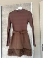 Bruin jurkje met bont s, Kleding | Dames, Jurken, Ophalen of Verzenden, Zo goed als nieuw