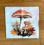*** nw 1 HERFST kussenhoes PADDENSTOELEN, Verzenden, Nieuw, Rood, Vierkant