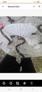 Wandlamp met marmeren schaal, Huis en Inrichting, Lampen | Wandlampen, Ophalen of Verzenden, Gebruikt, Metaal, Modern