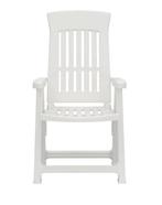 4 witte tuinstoelen soortgelijk foto's volgen, Tuin en Terras, Ophalen, Gebruikt, Kunststof