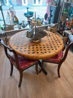 Gerestylede ronde grenen eettafel. Rond 104x 75., Ophalen, Rond, Zo goed als nieuw, Vier personen