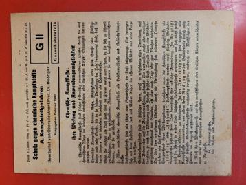 Duits 1940 Schutz gegen Kampfstoffe beschikbaar voor biedingen