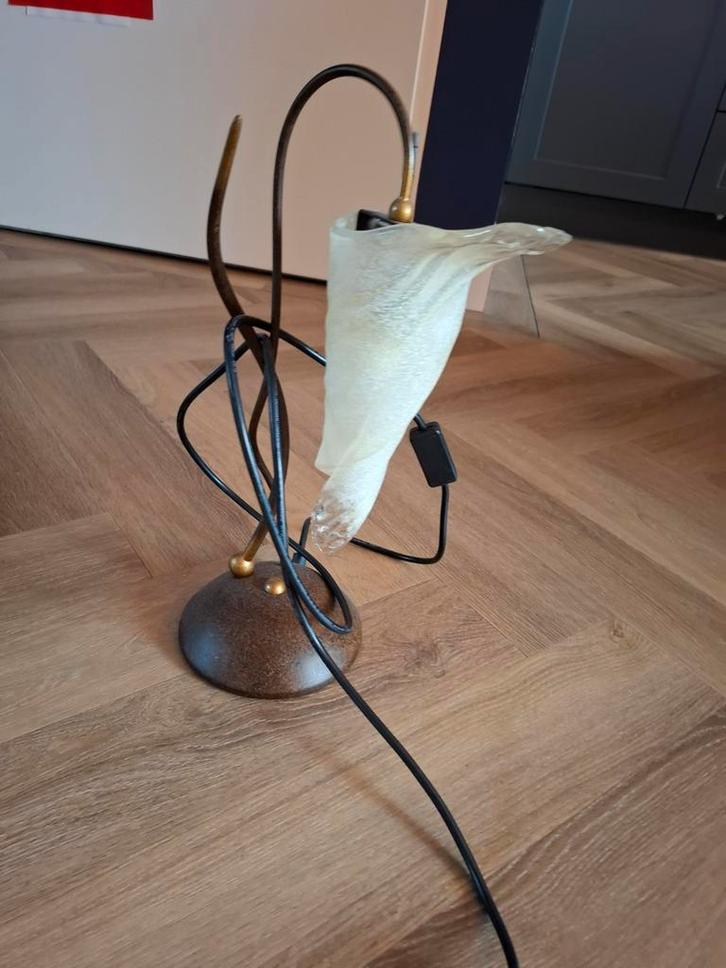 Bijzondere design tafellamp, Huis en Inrichting, Lampen | Vloerlampen, Gebruikt, Minder dan 100 cm, Metaal, Ophalen