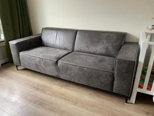 Budget Homstore 3 persoons bank, Huis en Inrichting, Banken | Complete zithoeken, Gebruikt, Leer, Ophalen