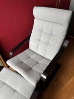 IKEA Poäng fauteuil lichtgroen met voetenbank, Huis en Inrichting, Ophalen, Gebruikt, 75 tot 100 cm, 50 tot 75 cm