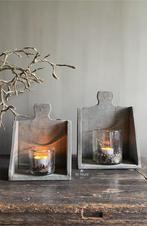 Houten bakjes set van 2 hout bakje stoer sober landelijk, Verzenden, Nieuw