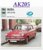 Ak205 autokaart skoda 1000 / 1100 mb ( 1964 - 1969 ), Ophalen of Verzenden, Zo goed als nieuw, Auto's