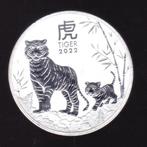 Lunar III Year of the Tiger 2 oz zilver 2022, Postzegels en Munten, Edelmetalen en Baren, Ophalen of Verzenden, Zilver