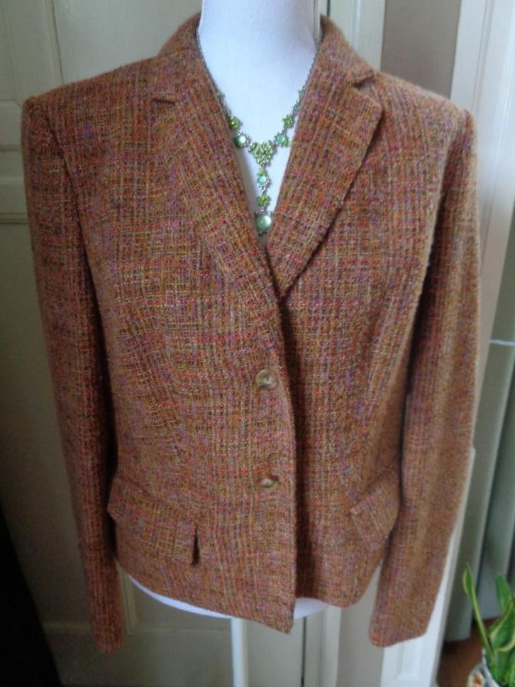 CLAUDIA STRATER tweedachtig jasje:mt 42, Kleding | Dames, Jasjes, Kostuums en Pakken, Zo goed als nieuw, Jasje, Maat 42/44 (L)