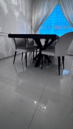 Puur eettafel en stoelen, 100 tot 150 cm, Eikenhout, 200 cm of meer, Ophalen of Verzenden