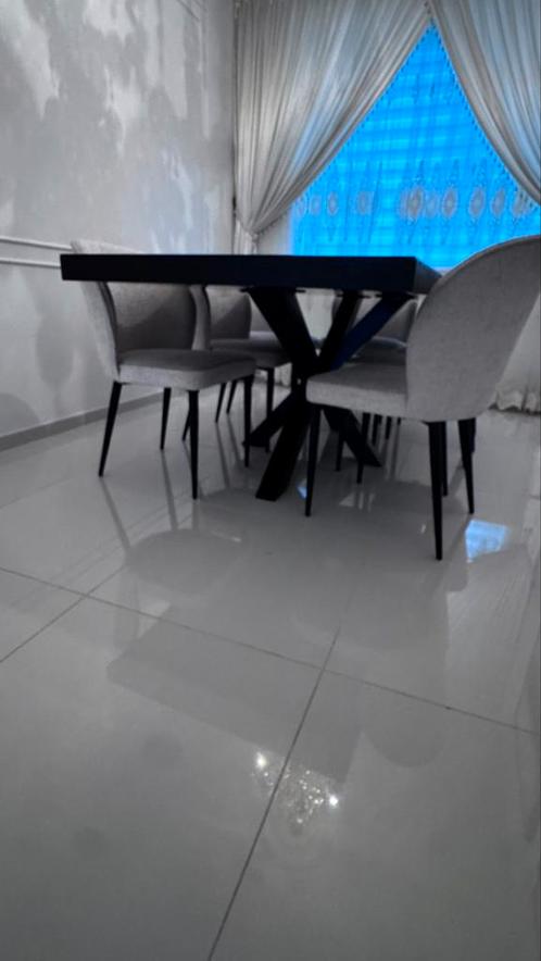 Puur eettafel en stoelen, Huis en Inrichting, Tafels | Eettafels, Zo goed als nieuw, 100 tot 150 cm, 200 cm of meer, Vijf personen of meer
