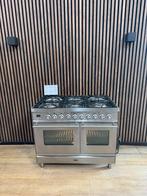 Luxe Rvs Boretti 6-pits Fornuis 100 cm (Gratis bezorgen), 5258sh, Ophalen of Verzenden, Zo goed als nieuw, Energieklasse A of zuiniger