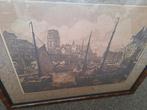 Rotterdam Pentekening ets st Laurenskerk Kolk Jan Sirks, Antiek en Kunst, Kunst | Tekeningen en Foto's, Ophalen