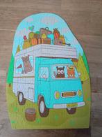 Mooie puzzel met camper en dieren uit het bos. Kerst kado, Ophalen of Verzenden, Meer dan 50 stukjes, Zo goed als nieuw, 4 tot 6 jaar