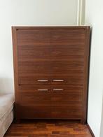 Kast notenhout, Ophalen, 100 tot 150 cm, Zo goed als nieuw, 150 tot 200 cm