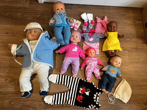 6 poppen oa Zapf Furga Paola Reina met kleertjes, Kinderen en Baby's, Speelgoed | Poppen, Gebruikt, Babypop, Ophalen of Verzenden