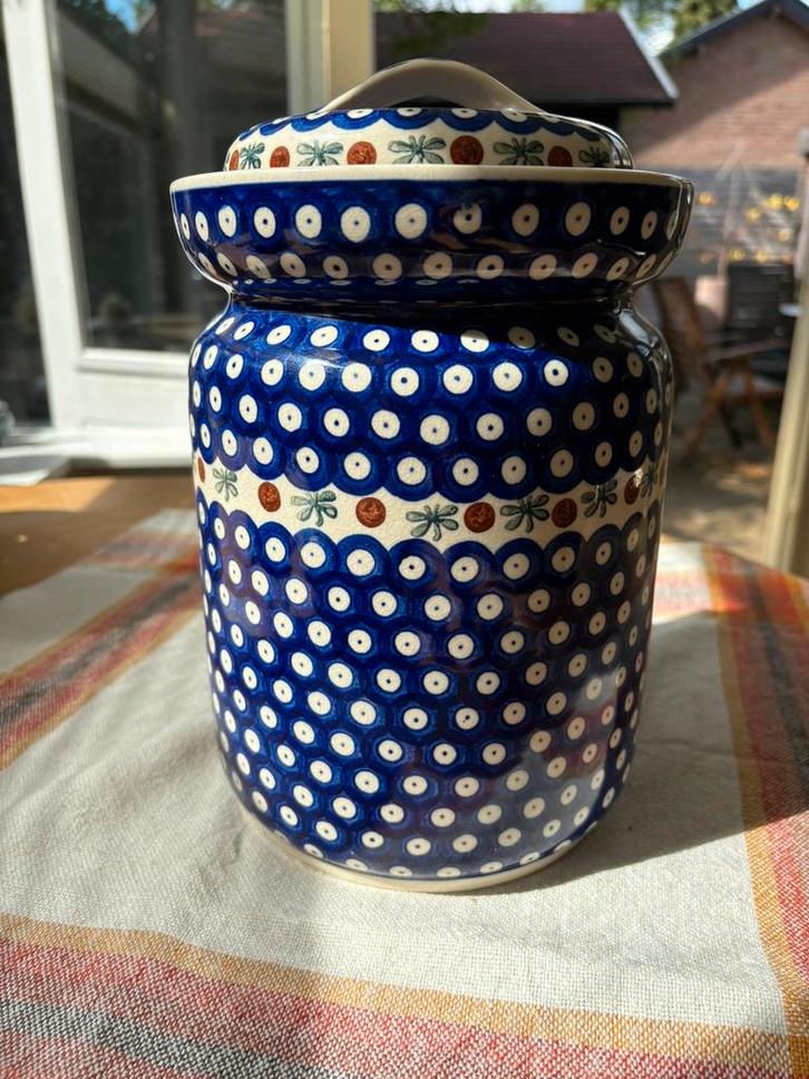 Grote Bunzlau voorraadpot 3.5L, Huis en Inrichting, Keuken | Servies, Gebruikt, Overige typen, Overige stijlen, Keramiek, Ophalen of Verzenden